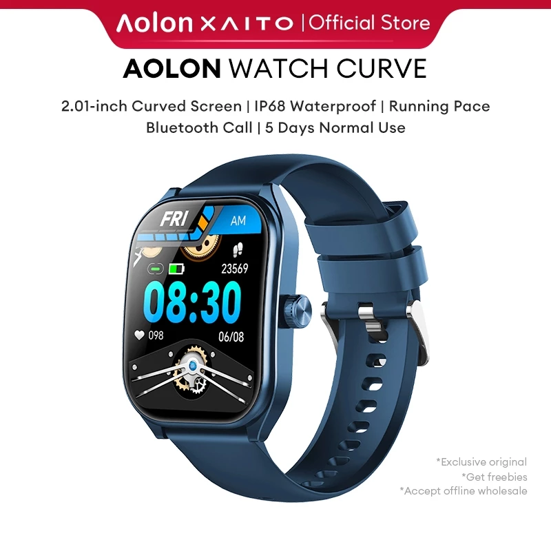 Review Lengkap Aolon Curve Smart Watch Amoled – Waterproof, Bluetooth Call & Health Monitoring 1 Aolon Curve Smart Watch Amoled IP68 Waterproof 2.01-inch Curved IPS Screen Bluetooth Call Running Pace Custom Wallpaper Smartwatch Health Monitoring
