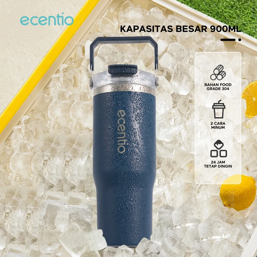 Review Lengkap ecentio Tumbler Stainless Vacuum 900ml – Portable Thermos Botol Minum Besar 1 ecentio tumbler Stainless Vacuum 900ml Portable Thermos Botol minum besar